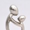 Embrace of Love Aluminum Figurine with Nickel Finish & Black Base-5.75x5.75x11"